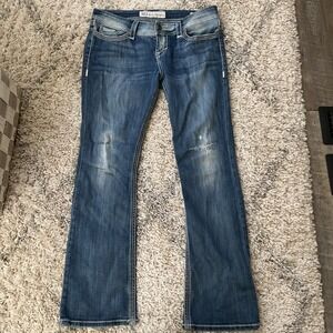 BKE Stella Mid-Rise Bootcut Jeans in Medium Blue